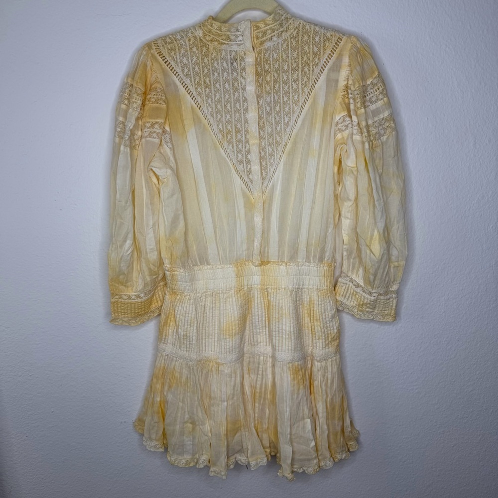 LoveShackFancy Viola in Lemon Drop Hand Dye Dress - Picture 6 of 11